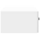 vidaXL Fali éjjeli szekrény 2 pcs Magasfényű Fehér 49 x 34,5 x 20 cm
