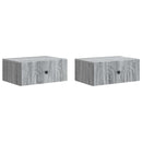 vidaXL Fali éjjeli szekrény 2 pcs Szürke Sonoma 49 x 34,5 x 20 cm