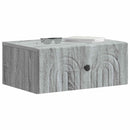 vidaXL Fali éjjeli szekrény 2 pcs Szürke Sonoma 49 x 34,5 x 20 cm