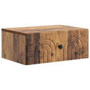 vidaXL Fali éjjeli szekrény Antik Fa 49 x 34,5 x 20 cm Szerelt Fa