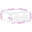 vidaXL Fali éjjeli szekrény Antik Fa 49 x 34,5 x 20 cm Szerelt Fa