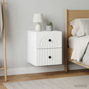 vidaXL Fali éjjeli szekrény 2 pcs Fehér 33 x 34,5 x 40 cm Szerelt Fa
