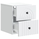 vidaXL Fali éjjeli szekrény 2 pcs Fehér 33 x 34,5 x 40 cm Szerelt Fa