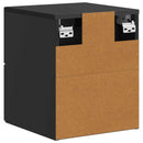 vidaXL Fali éjjeli szekrény 2 pcs Fekete 33 x 34,5 x 40 cm Szerelt Fa