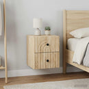 vidaXL Fali éjjeli szekrény 2 pcs Sonoma Tölgy 33 x 34,5 x 40 cm