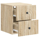 vidaXL Fali éjjeli szekrény 2 pcs Sonoma Tölgy 33 x 34,5 x 40 cm