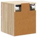 vidaXL Fali éjjeli szekrény 2 pcs Sonoma Tölgy 33 x 34,5 x 40 cm