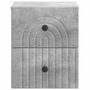 vidaXL Fali éjjeli szekrény Betonszürke 33 x 34,5 x 40 cm Szerelt Fa