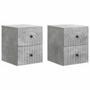 vidaXL Fali éjjeli szekrény 2 pcs Betonszürke 33 x 34,5 x 40 cm
