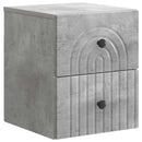 vidaXL Fali éjjeli szekrény 2 pcs Betonszürke 33 x 34,5 x 40 cm