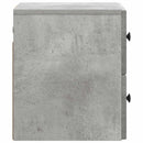 vidaXL Fali éjjeli szekrény 2 pcs Betonszürke 33 x 34,5 x 40 cm