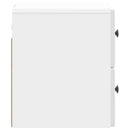 vidaXL Fali éjjeli szekrény fiókkal Magasfényű Fehér 33 x 34,5 x 40 cm
