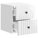 vidaXL Fali éjjeli szekrény 2 pcs Magasfényű Fehér 33 x 34,5 x 40 cm
