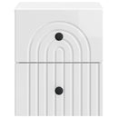 vidaXL Fali éjjeli szekrény 2 pcs Magasfényű Fehér 33 x 34,5 x 40 cm