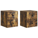 vidaXL Fali éjjeli szekrény 2 pcs Füstös Tölgy 33 x 34,5 x 40 cm