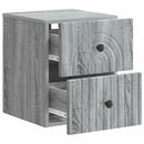 vidaXL Fali éjjeli szekrény 2 pcs Szürke Sonoma 33 x 34,5 x 40 cm