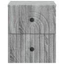 vidaXL Fali éjjeli szekrény 2 pcs Szürke Sonoma 33 x 34,5 x 40 cm