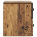 vidaXL Fali éjjeli szekrény 2 db Antik Fa 33 x 34,5 x 40 cm Szerelt Fa