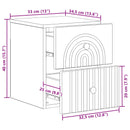 vidaXL Fali éjjeli szekrény 2 db Antik Fa 33 x 34,5 x 40 cm Szerelt Fa