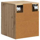 vidaXL Fali éjjeli szekrény 2 pcs Kézműves Tölgy 33 x 34,5 x 40 cm