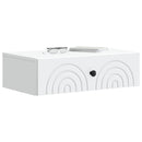 vidaXL Fali oldaltábla Fehér 59 x 34,5 x 17 cm Szerelt Fa