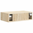 vidaXL Fali oldaltábla Sonoma Tölgy 59 x 34,5 x 17 cm Szerelt Fa