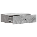 vidaXL Fali oldaltábla Betonszürke 59 x 34,5 x 17 cm Szerelt Fa