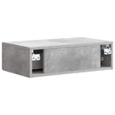 vidaXL Fali oldaltábla Betonszürke 59 x 34,5 x 17 cm Szerelt Fa