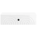 vidaXL Fali oldaltábla Magasfényű Fehér 59 x 34,5 x 17 cm Szerelt Fa