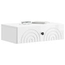 vidaXL Fali oldaltábla Magasfényű Fehér 59 x 34,5 x 17 cm Szerelt Fa
