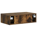 vidaXL Fali oldaltábla 59 x 34,5 x 17 cm Szerelt Fa Füstös Tölgy