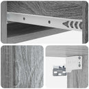 vidaXL Fali oldaltábla 59 x 34,5 x 17 cm Szerelt Fa Szürke Sonoma