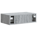 vidaXL Fali oldaltábla 59 x 34,5 x 17 cm Szerelt Fa Szürke Sonoma