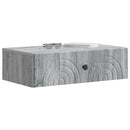 vidaXL Fali oldaltábla 59 x 34,5 x 17 cm Szerelt Fa Szürke Sonoma