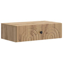 vidaXL Fali oldaltábla 59 x 34,5 x 17 cm Szerelt Fa Kézműves Tölgy