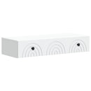 vidaXL Fali oldaltábla Fehér 87,5 x 34,5 x 17 cm Szerelt Fa