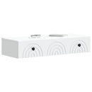 vidaXL Fali oldaltábla Fehér 87,5 x 34,5 x 17 cm Szerelt Fa