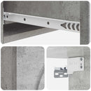 vidaXL Fali oldaltábla Betonszürke 87,5 x 34,5 x 17 cm Szerelt Fa