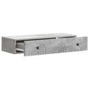 vidaXL Fali oldaltábla Betonszürke 87,5 x 34,5 x 17 cm Szerelt Fa
