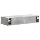 vidaXL Fali oldaltábla Betonszürke 87,5 x 34,5 x 17 cm Szerelt Fa