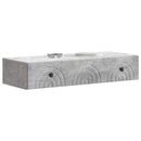 vidaXL Fali oldaltábla Betonszürke 87,5 x 34,5 x 17 cm Szerelt Fa