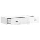 vidaXL Fali oldaltábla Magasfényű Fehér 87,5 x 34,5 x 17 cm Szerelt Fa