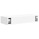 vidaXL Fali oldaltábla Magasfényű Fehér 87,5 x 34,5 x 17 cm Szerelt Fa