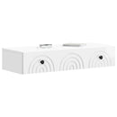 vidaXL Fali oldaltábla Magasfényű Fehér 87,5 x 34,5 x 17 cm Szerelt Fa