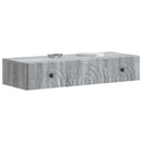 vidaXL Fali oldaltábla 87,5 x 34,5 x 17 cm Szerelt Fa Szürke Sonoma
