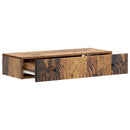 vidaXL Fali oldaltábla Antik Fa 87,5 x 34,5 x 17 cm Szerelt Fa
