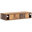 vidaXL Fali oldaltábla Antik Fa 87,5 x 34,5 x 17 cm Szerelt Fa