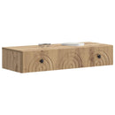 vidaXL Fali oldaltábla Kézműves Tölgy 87,5 x 34,5 x 17 cm Szerelt Fa