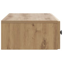 vidaXL Fali oldaltábla Kézműves Tölgy 87,5 x 34,5 x 17 cm Szerelt Fa