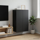 vidaXL Fali szekrény Fekete 66 x 34,5 x 92 cm Szerelt Fa